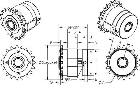 1930 Indexing Spring Clutch, Dimensions 1930 Indexing Spring Clutch, R. Funk # A18676, Dimensions