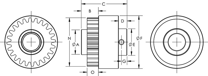 2877 Overrunning Gear Clutch Hot Stamping, Dimensions 2877 Overrunning Gear Clutch Hot Stamping, Dimensions