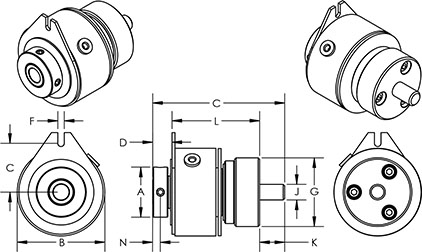 3078 Tiny-Clutch, Magnetic Winding Clutch, Dimensions 3078 Tiny-Clutch, Magnetic Winding Clutch, MovieStuff Retroscan Mark II, Dimensions